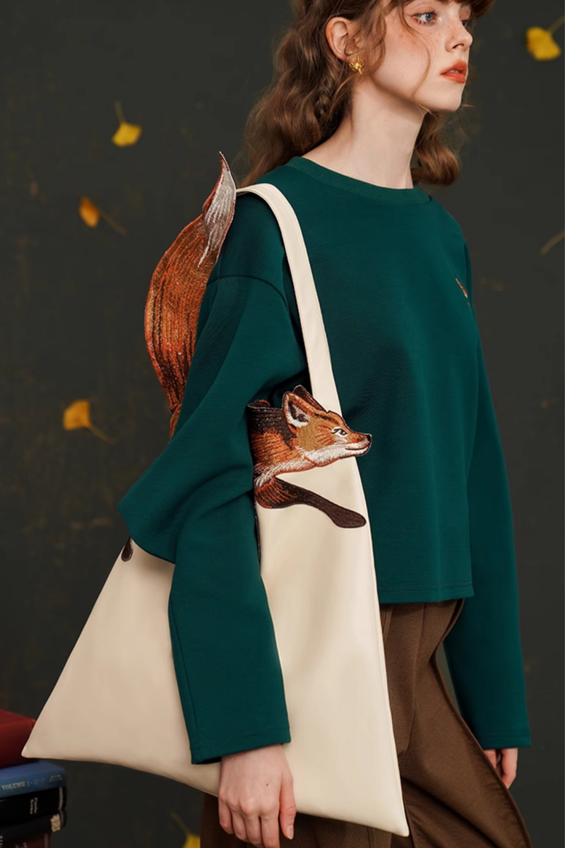 Fox Shoulder Canvas Bag