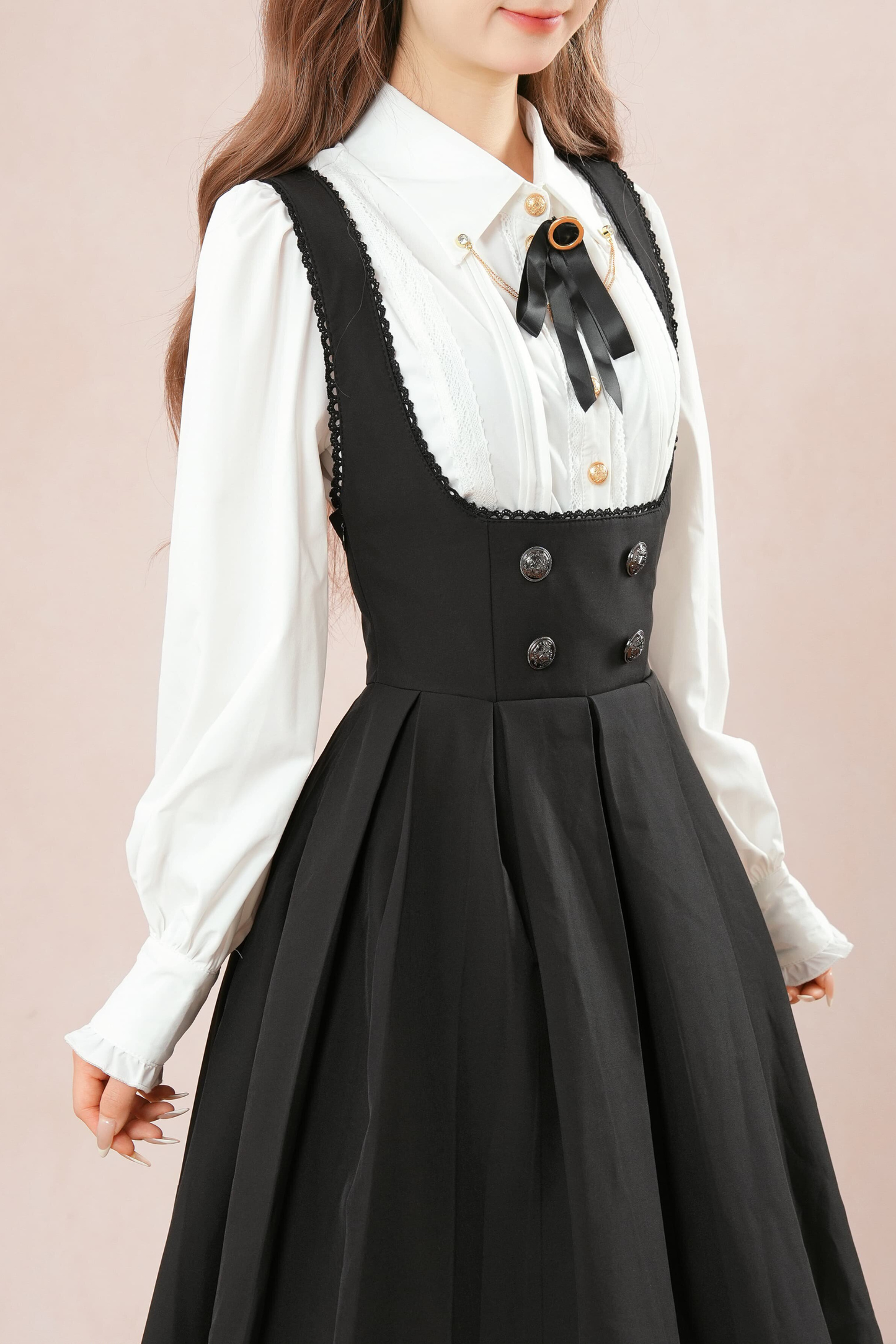 French Flare Suspender Skirt + Shirt