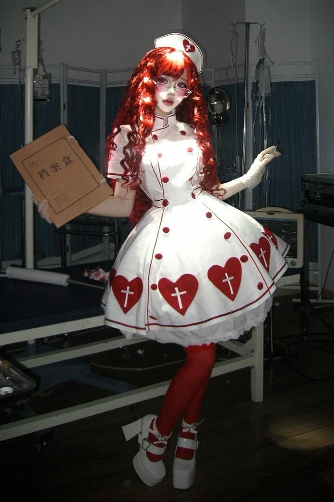 [pre-order Deadline: May 4] Heart Cross Nurse Cosplay Lolita Series Nurse Hat