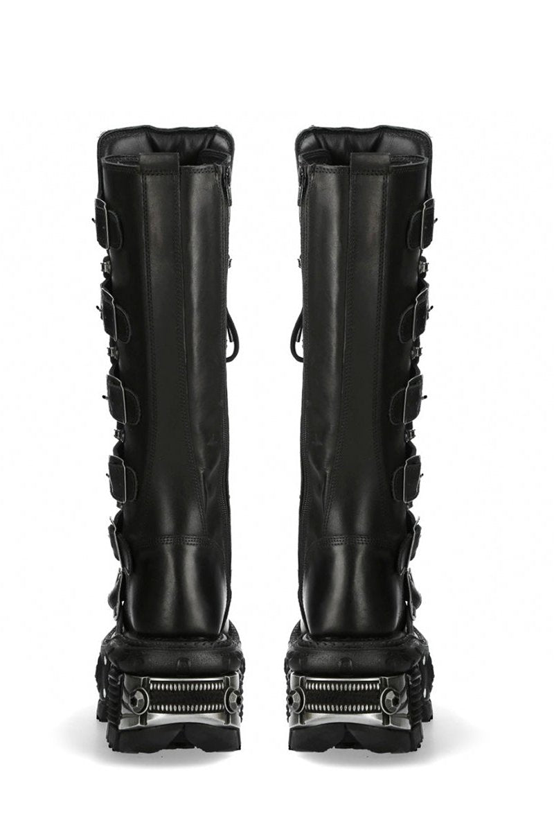 Punk Mode Metallic Design Long Boots