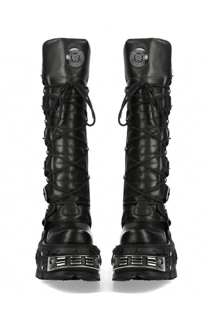 Punk Mode Metallic Design Long Boots