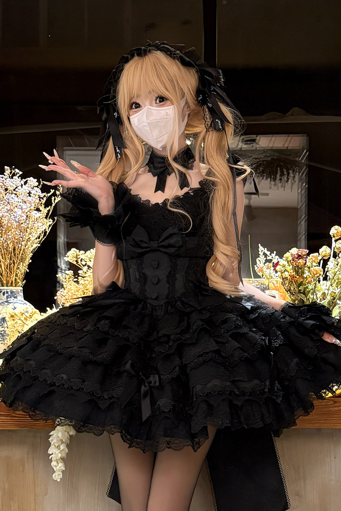 [pre-order] Princess Ballet Tiered Lolita Dress + Headband + Necklace + Sleeves + Tail