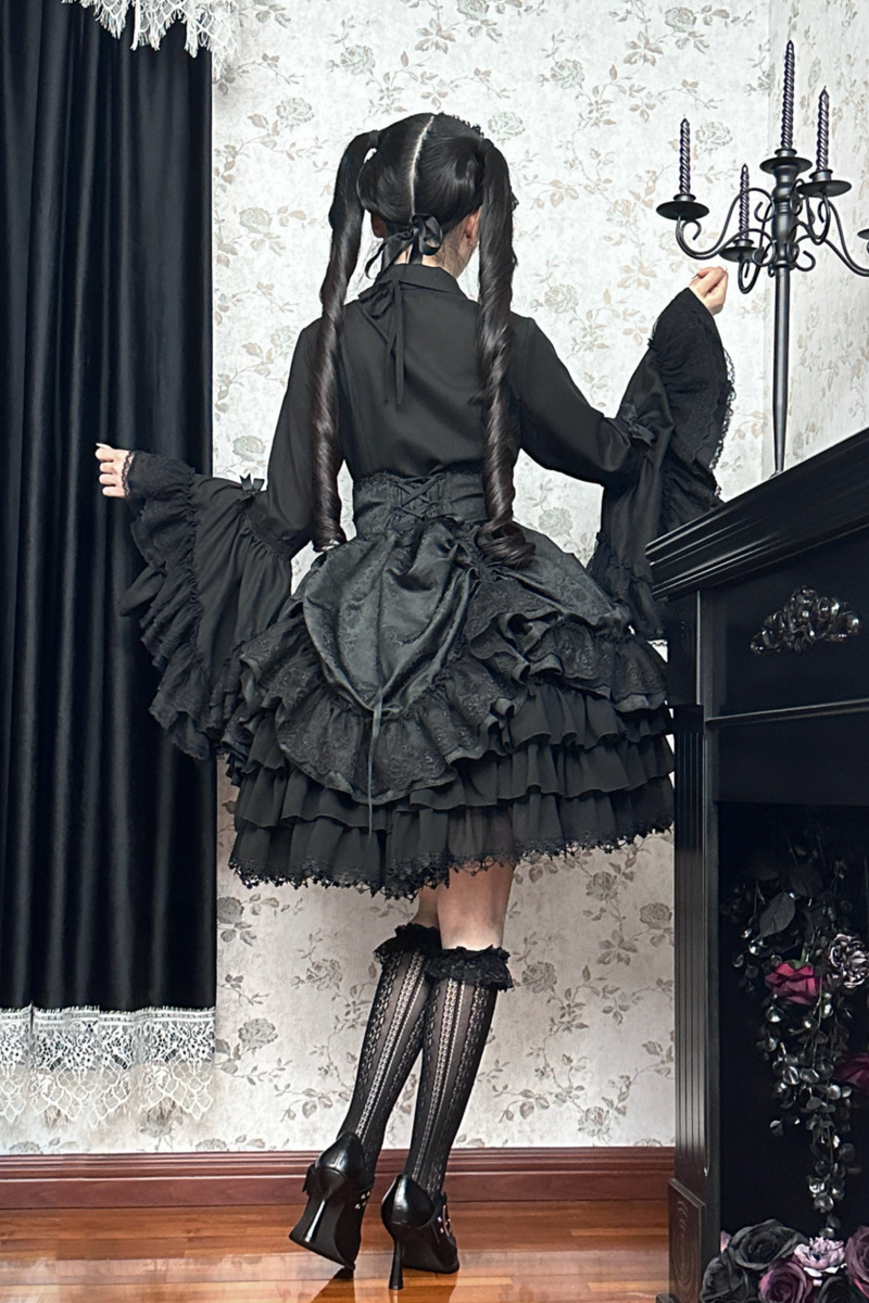 Moon River Gothic Skirt + Cape + Top + Bow