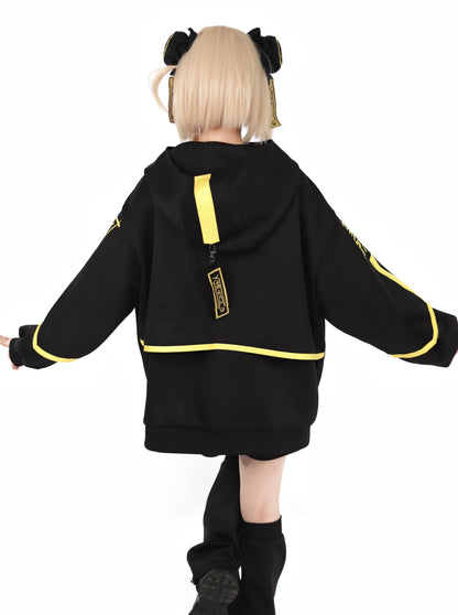 Dark Neon Chinese-style Jacket + Shorts + Long Pants + Leg Warmers + Hair Accessories [pre-order]