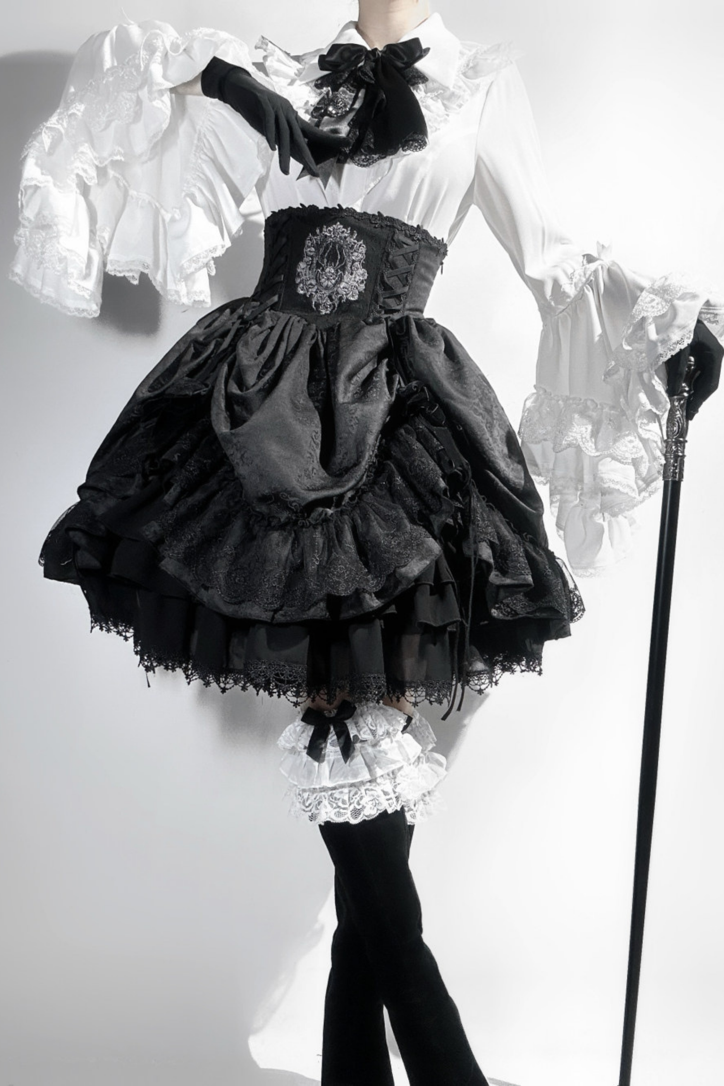 Moon River Gothic Skirt + Cape + Top + Bow