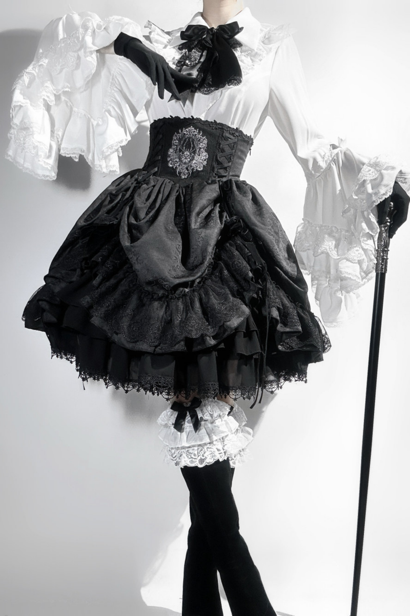 Moon River Gothic Skirt + Cape + Top + Bow