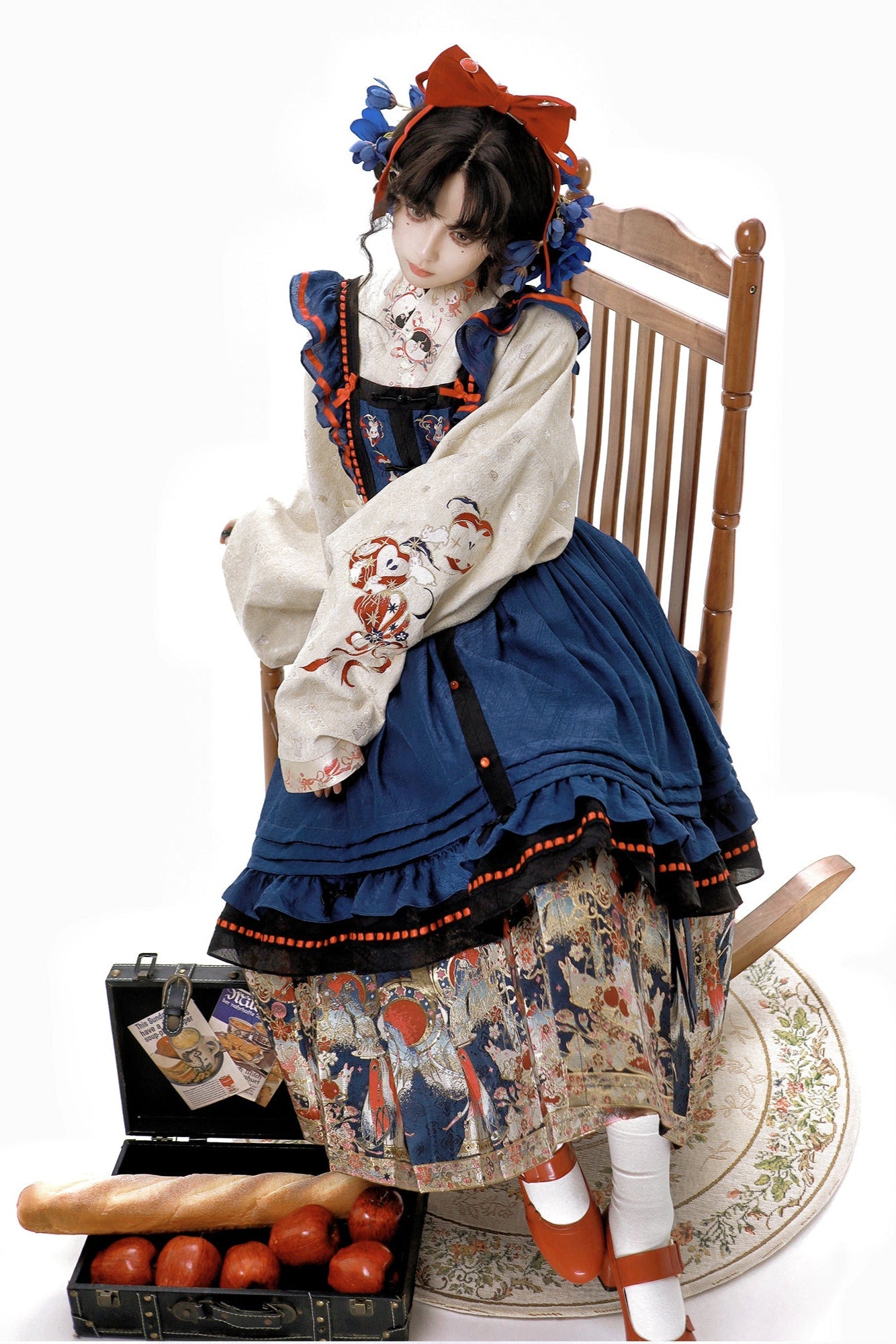 [pre-order] Sous Chan Louise Chinese-style Rabbit Fairy Tale Apron Dress Suit