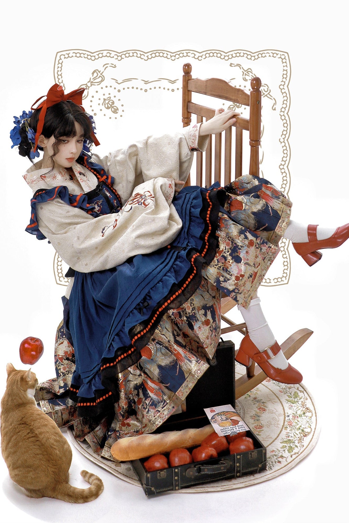 [pre-order] Sous Chan Louise Chinese-style Rabbit Fairy Tale Apron Dress Suit