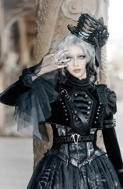 [pre-order Deadline: June 8] Phantom Knight Dark Gothic Military Dress Full Set (jacket + Bustier Top + Skirt)