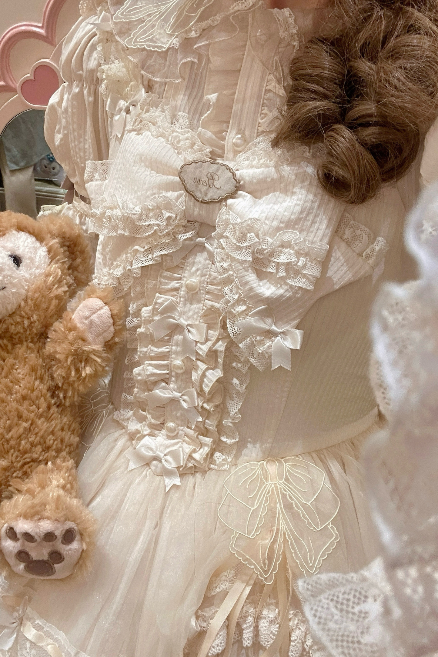 Briana Bear Print Dream Doll Lolita Dress + Jsk + Skirt + Shirt + Petticoat