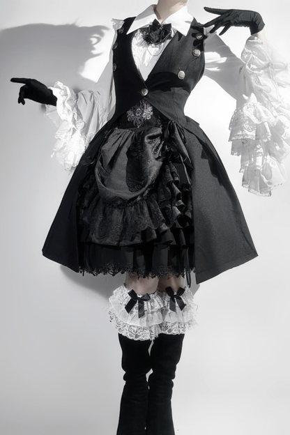 Moon River Gothic Skirt + Cape + Top + Bow
