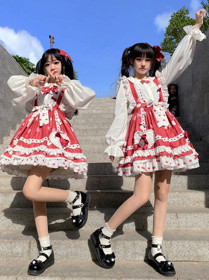 Nya Kokoro Lolita Retro Soft Girl Round Toe Shoes