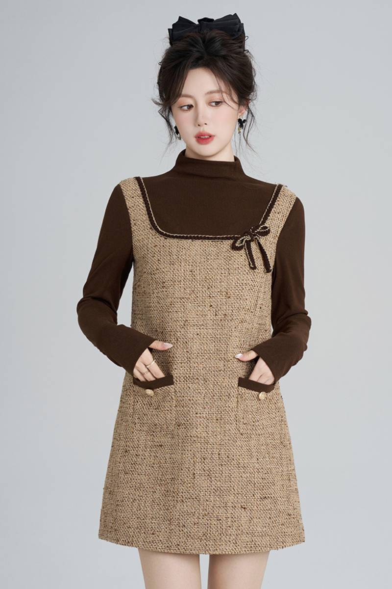 Coffee Colored Preppy Dress