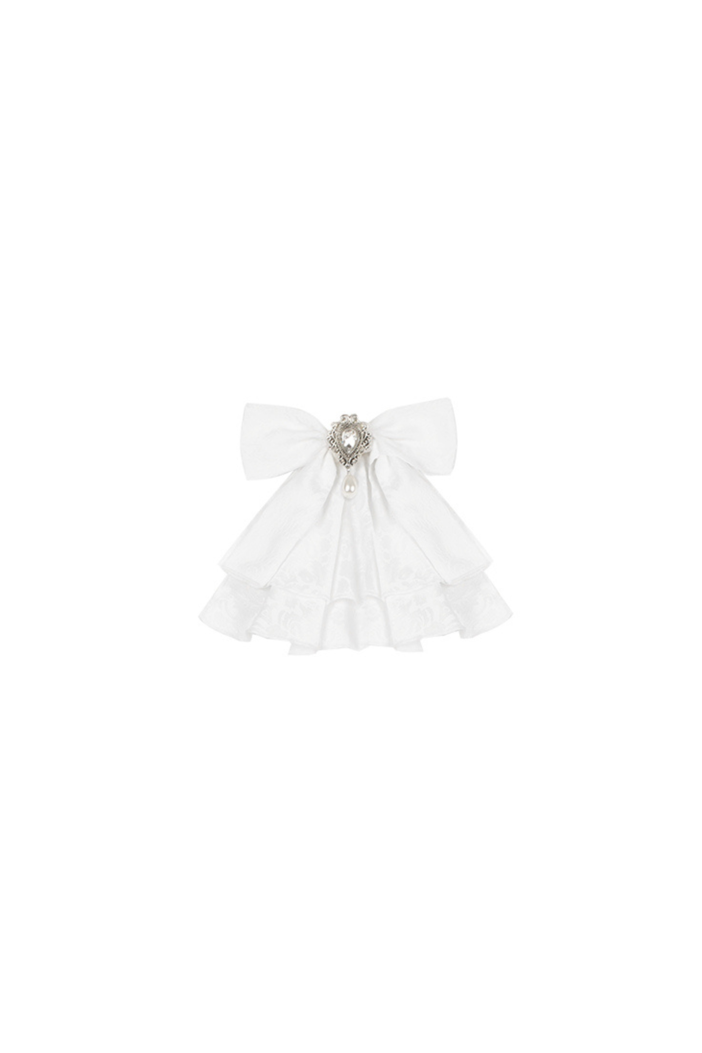 White Gothic Gemini Lolita Dress + Corset + Ribbon + Headband + Veil