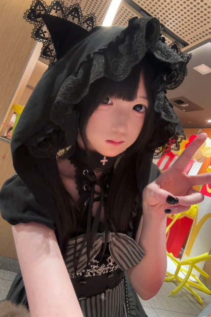 Cat Puff Sleeve Top + Suspender Skirt + Pants + Hat