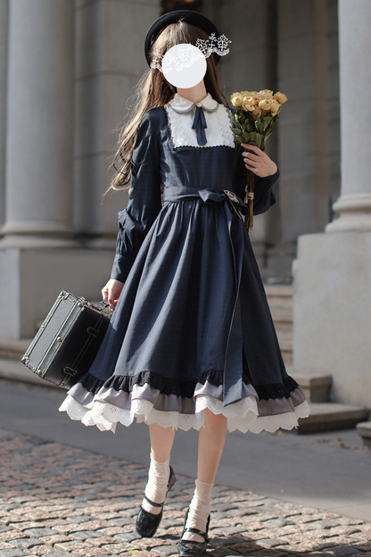 [pre-order] Retro Plaid Girly Dress