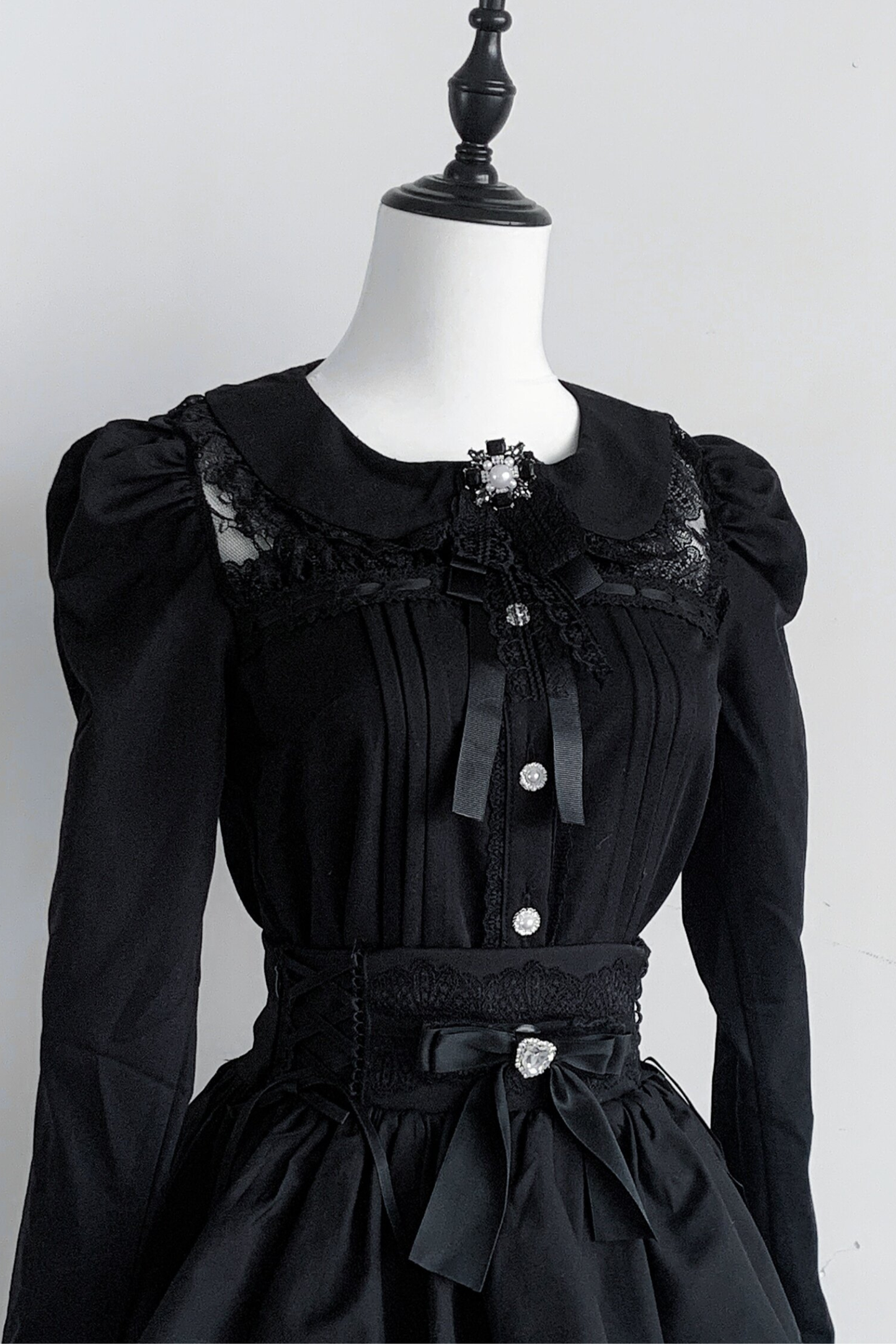 Dark Lace Top + Skirt