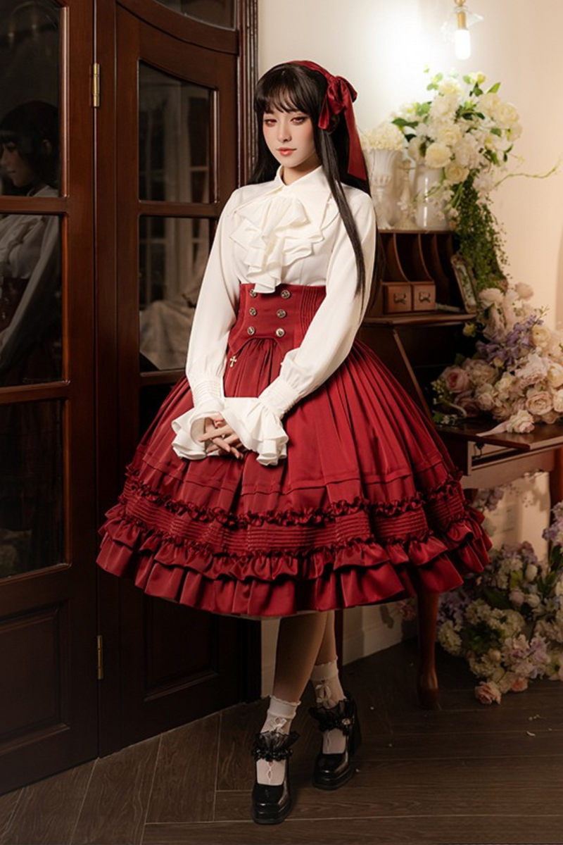 [pre-order] Classic Shirt + Ruffled Retro Lolita Skirt