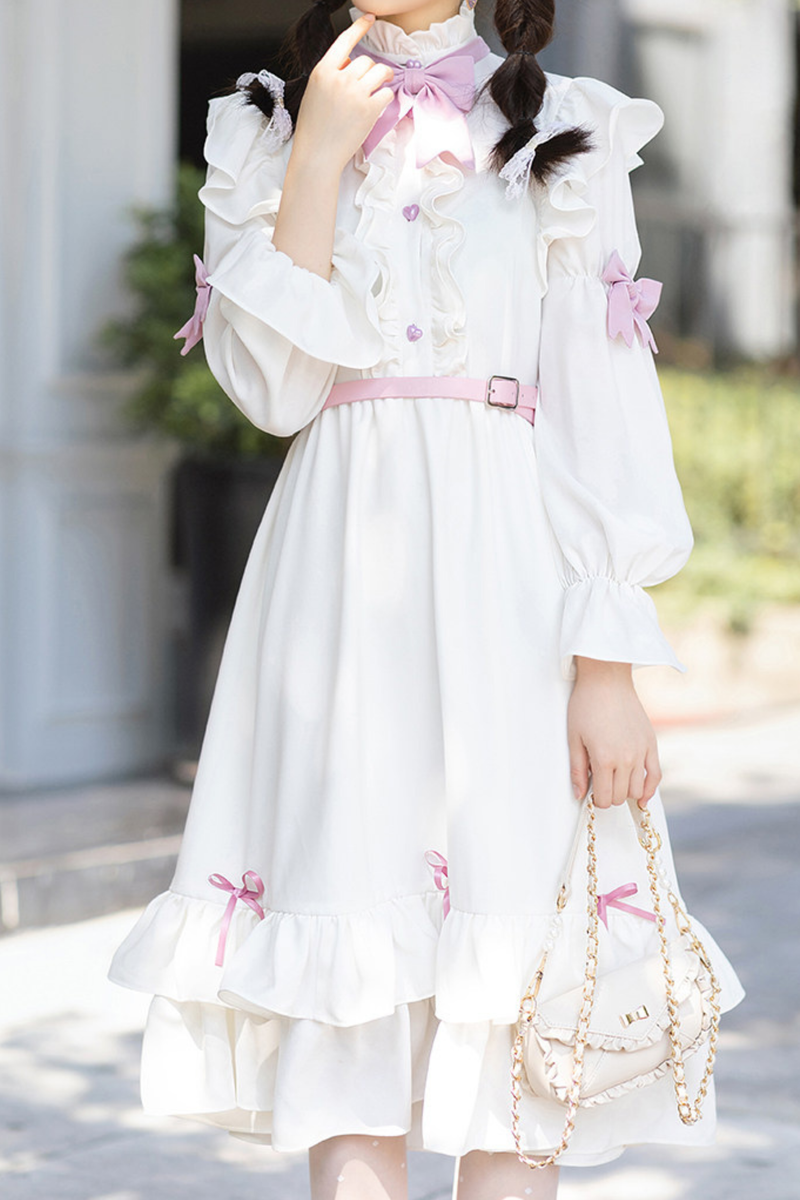 French Retro Girly Dress + Ribbon