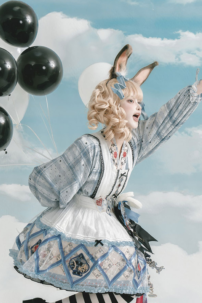 Alice in Wonderland Lolita Dress + Apron + Accessories