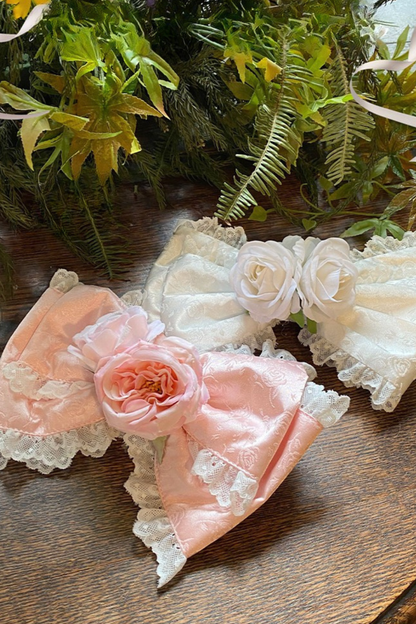 Love and Flower Sweet Dress + Ribbon Hair Accessory + Flower Hair Accessory