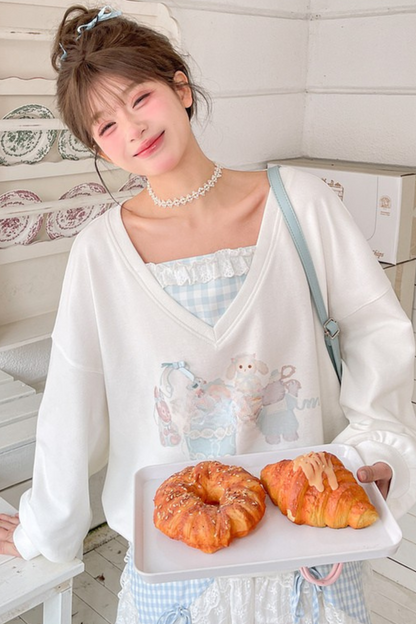 Girlfriend Sweet Top + Gingham Plaid Pants