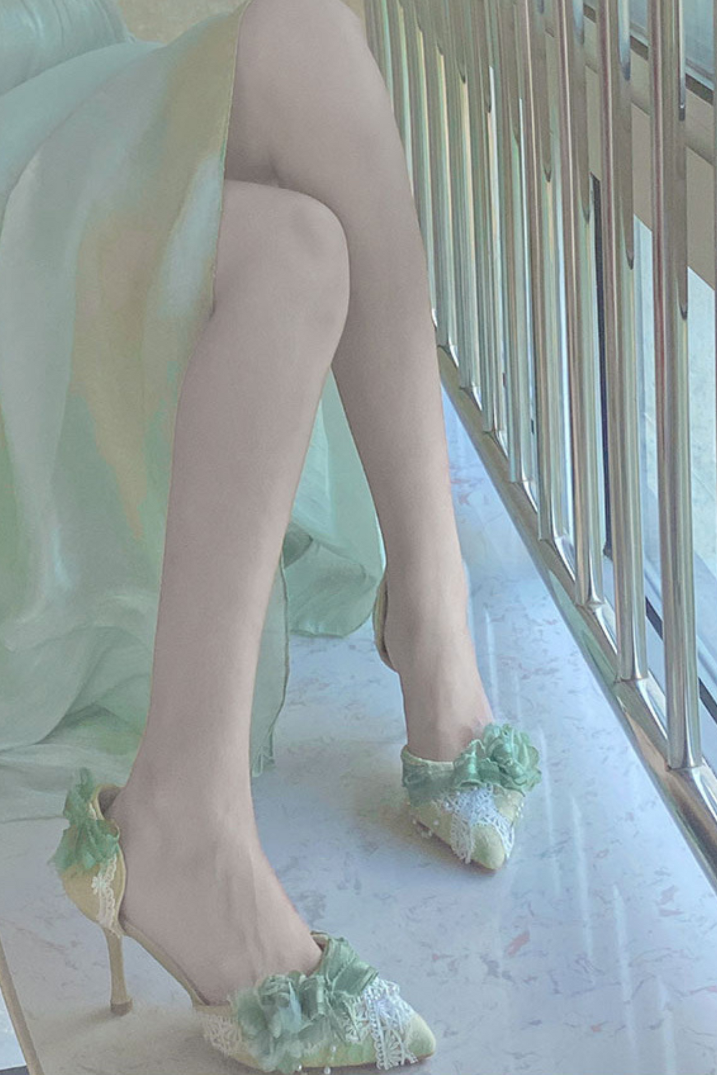 Ribbon Lolita Stiletto Pumps