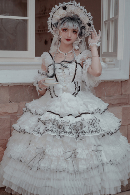 Dark Night Stars Wedding Lolita Dress