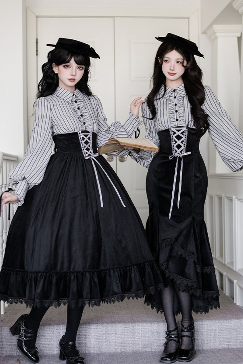 Fish Tail Dress + Flare Dress + Hat + Headband
