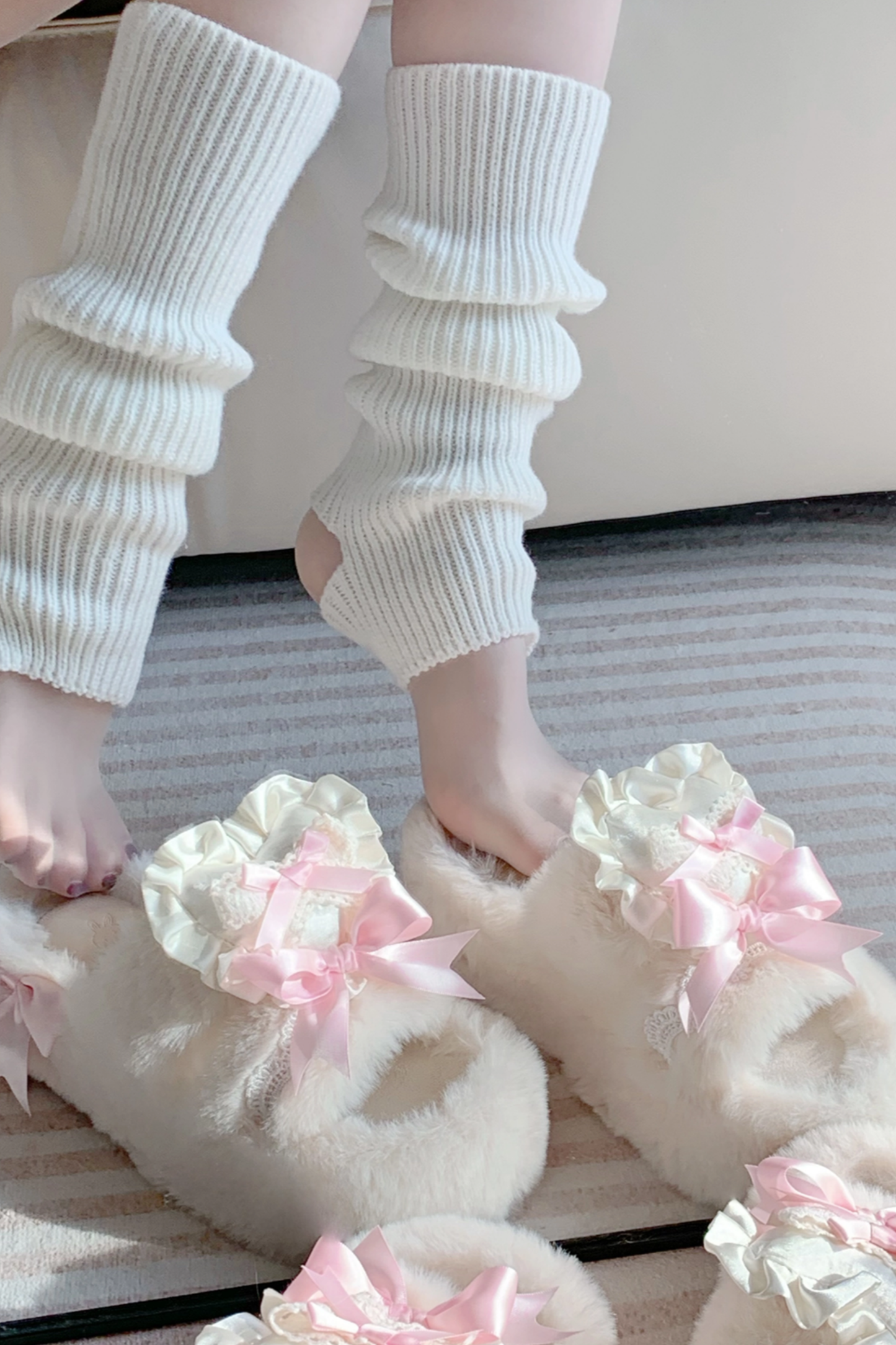 Bunny Fur Lolita Slippers