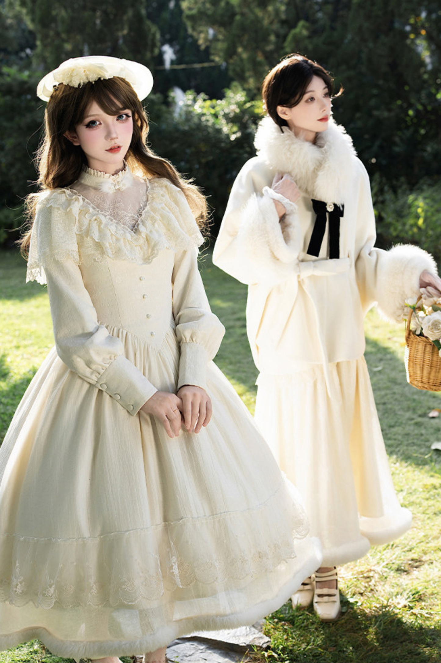 Red Snow Fishtail Dress + Flare Dress + Hat + Clip
