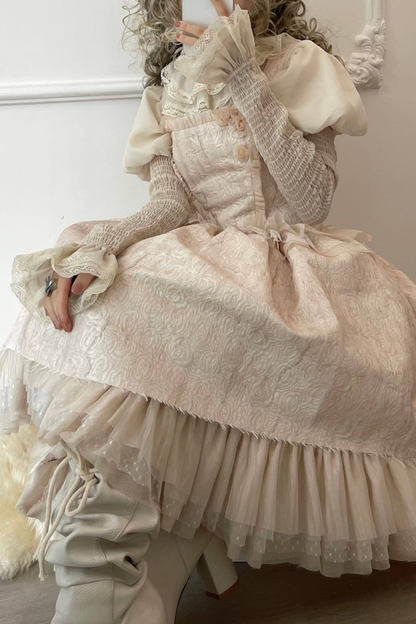 Silk Cotton Ruffle Collar Blouse + Sleeves