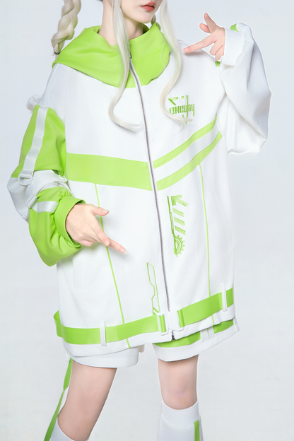 Cyber Subculture Jersey Jacket + Shorts + Leg Covers