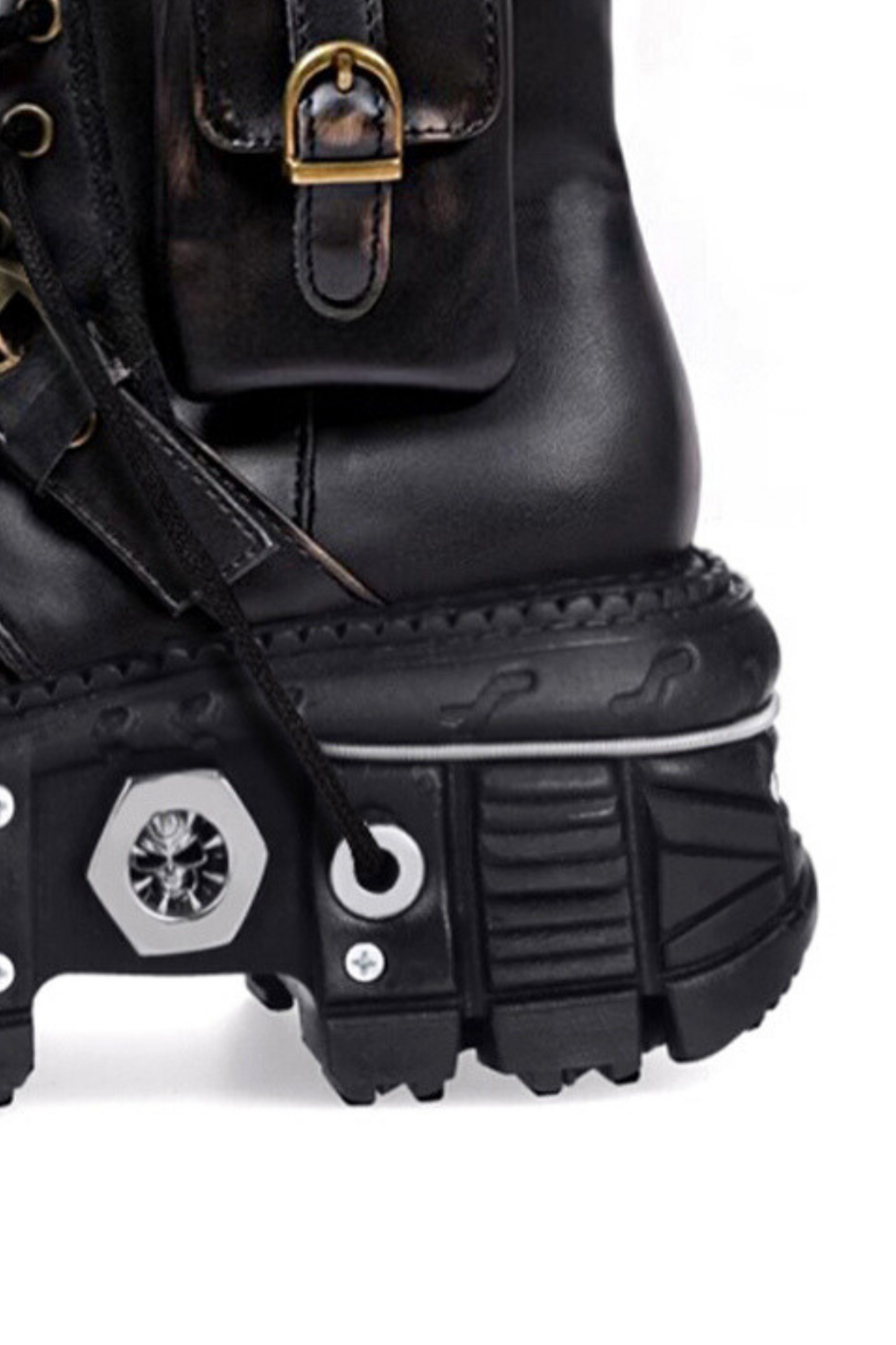 Gothic Retro Punk Motorcycle Boots