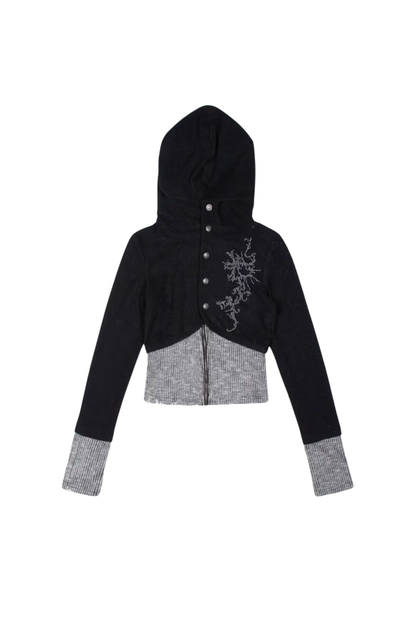 Subculture Patchwork Hooded Jacket