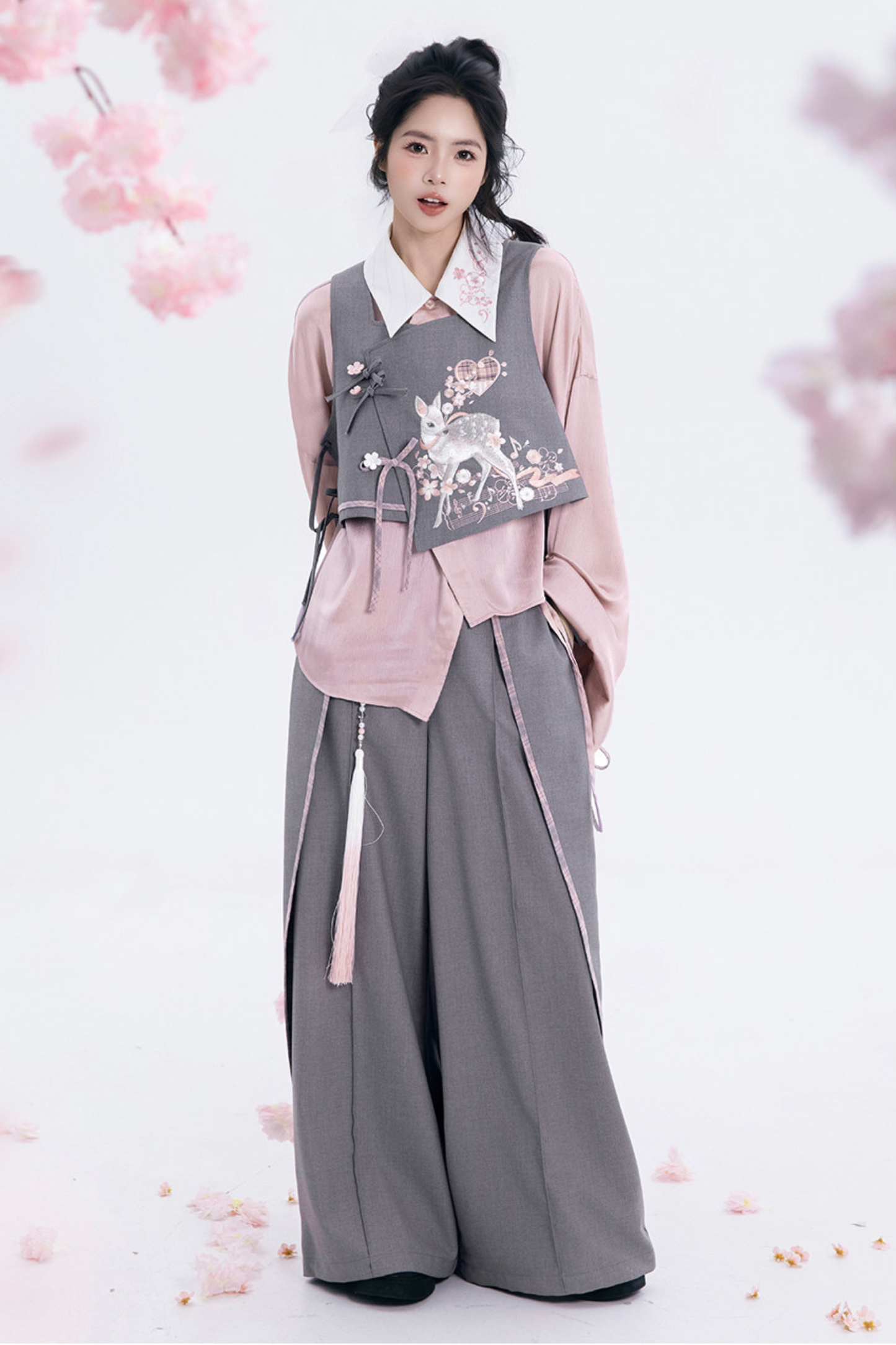 Sakura Rhythm Hunt Vest + Shirt + Skirt + Pants + Accessories