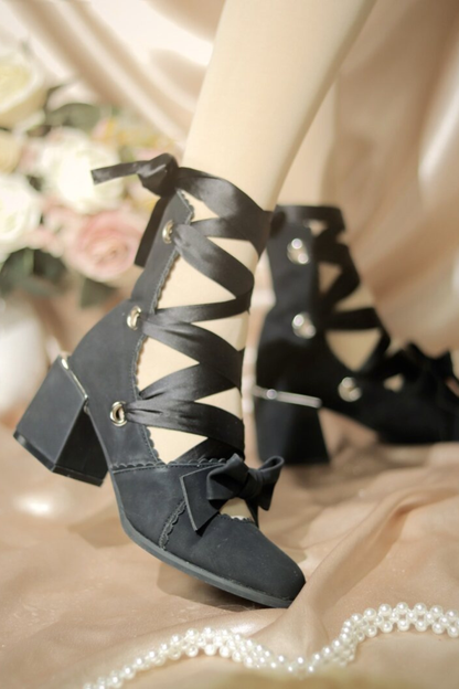 Lace-up Retro Lolita Shoes