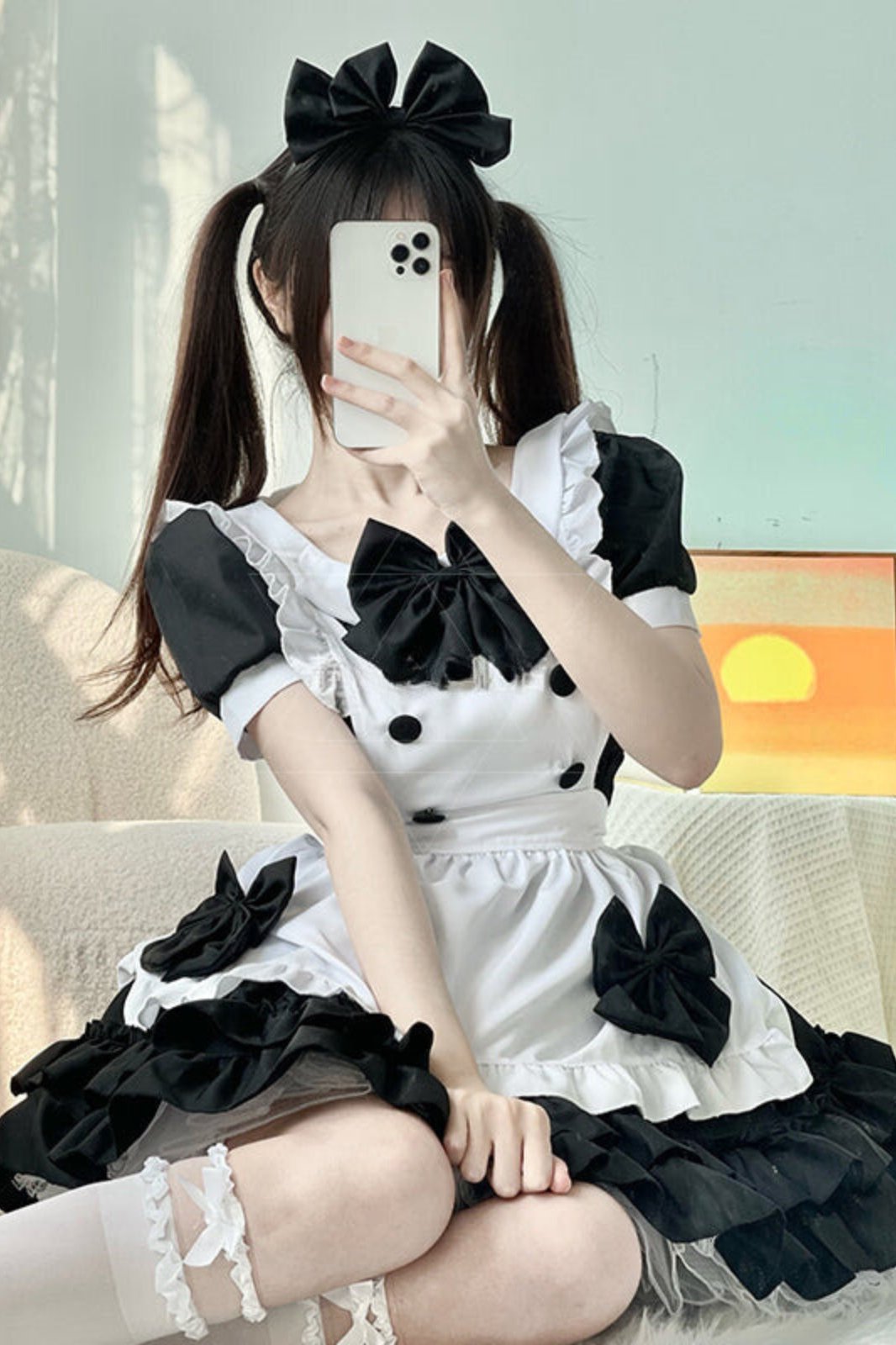 Black and White Lolita Maid Dress