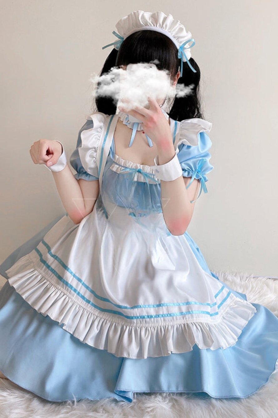Powder Blue Alice Maid Dress Set
