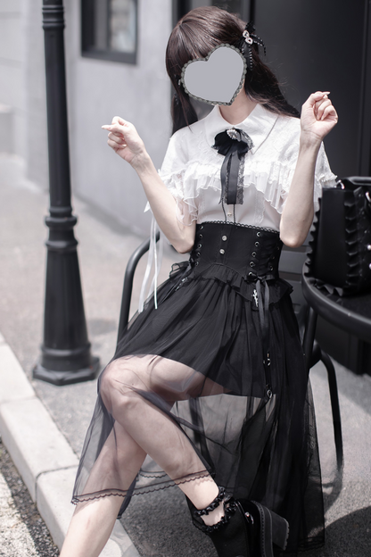 [pre-order] Jirai Cape Top + Sheer Skirt + Ribbon