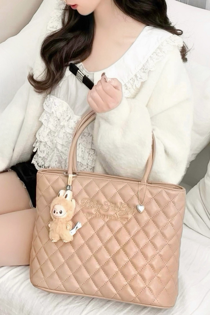 Sweet Quilted Tote Bag