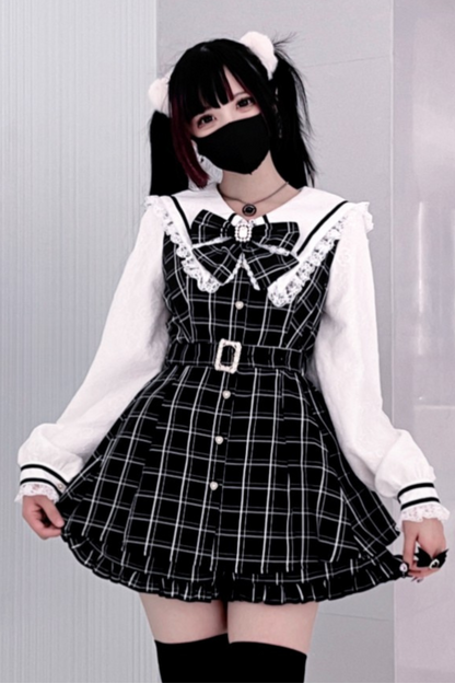 [pre-order] Dark Sweet Sailor Top + Ruffled Shorts