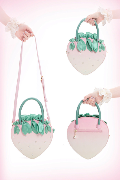 Strawberry Pearl Bow Handbag