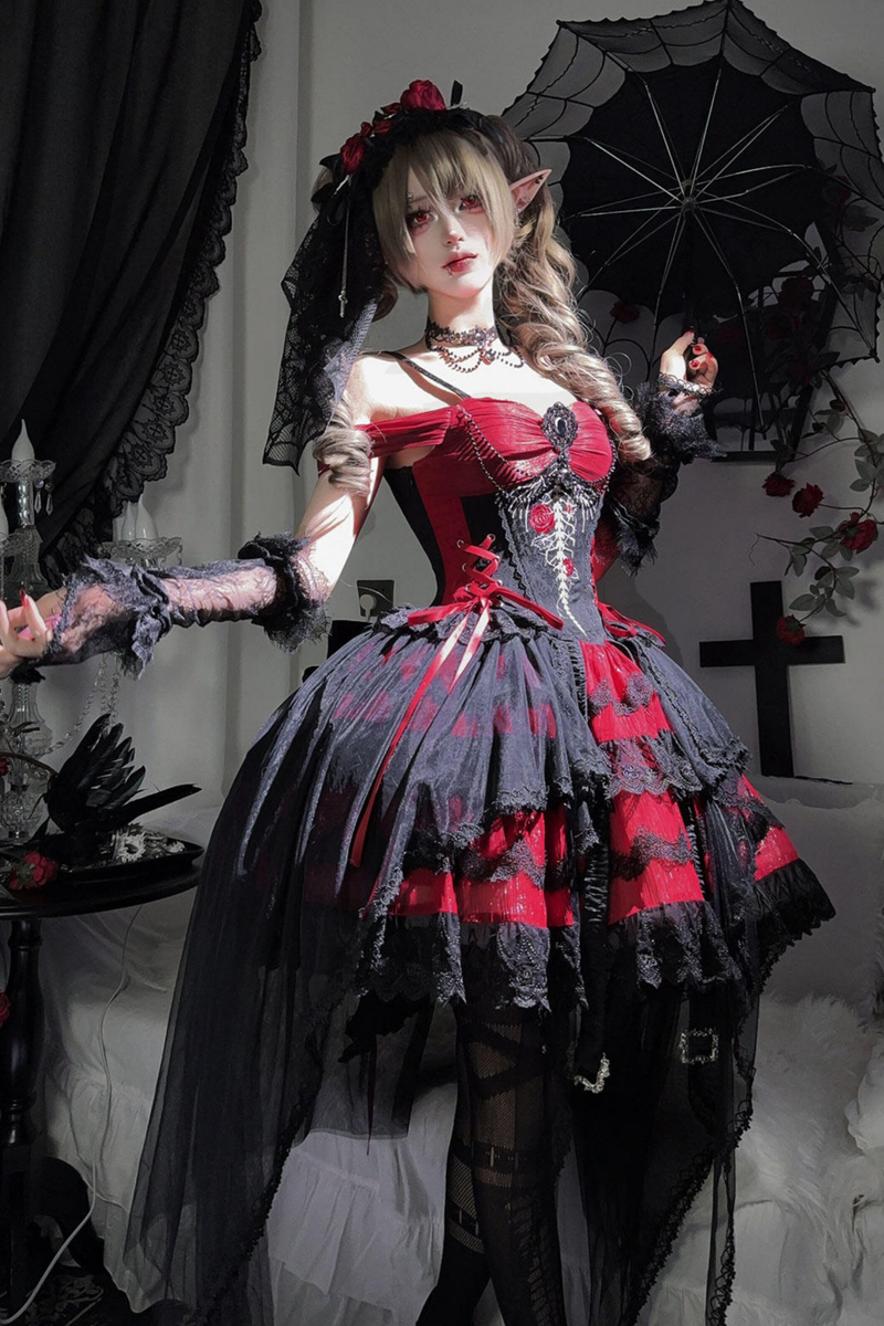 Dragonborn Gothic Dress + Necklace
