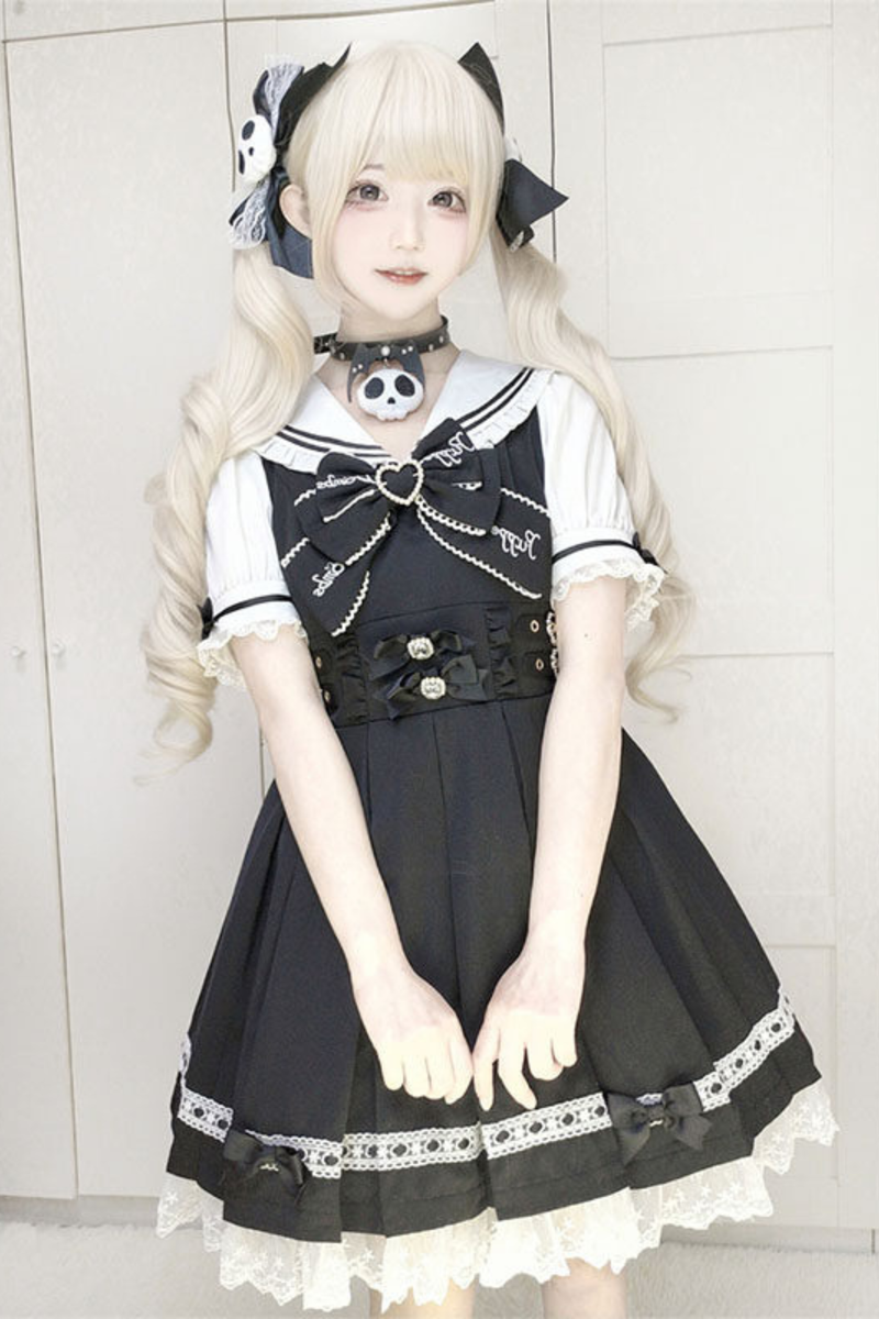 Dark Sweet Lace Sailor Dress