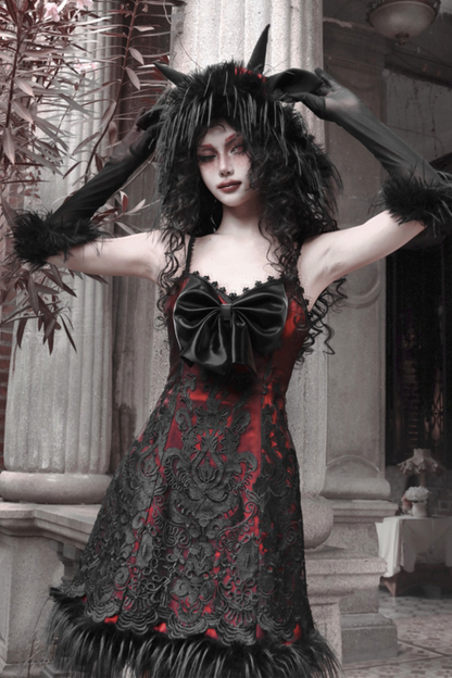 Dark Gothic Slim Slip Dress