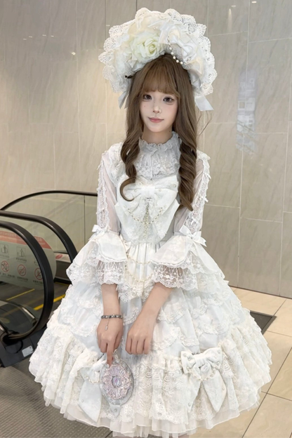 Sweet Ribbon Chiffon Lolita Blouse