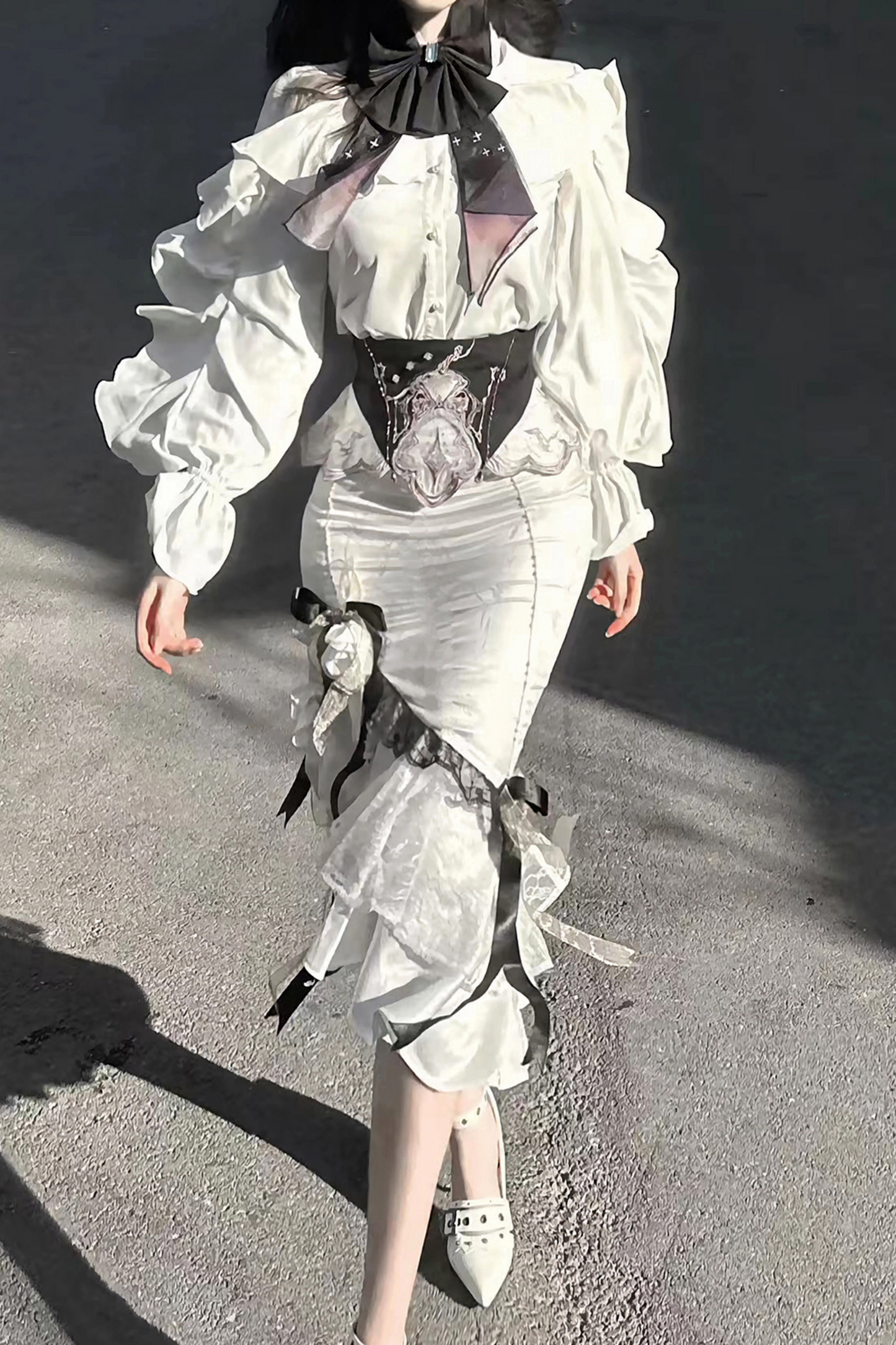 [pre-order] Flower Skirt + Ruffle Top + Waist Belt