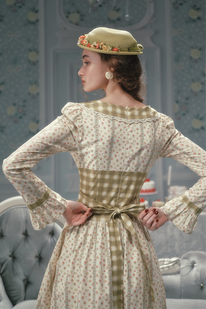 Retro Lace Maid Cotton Dress