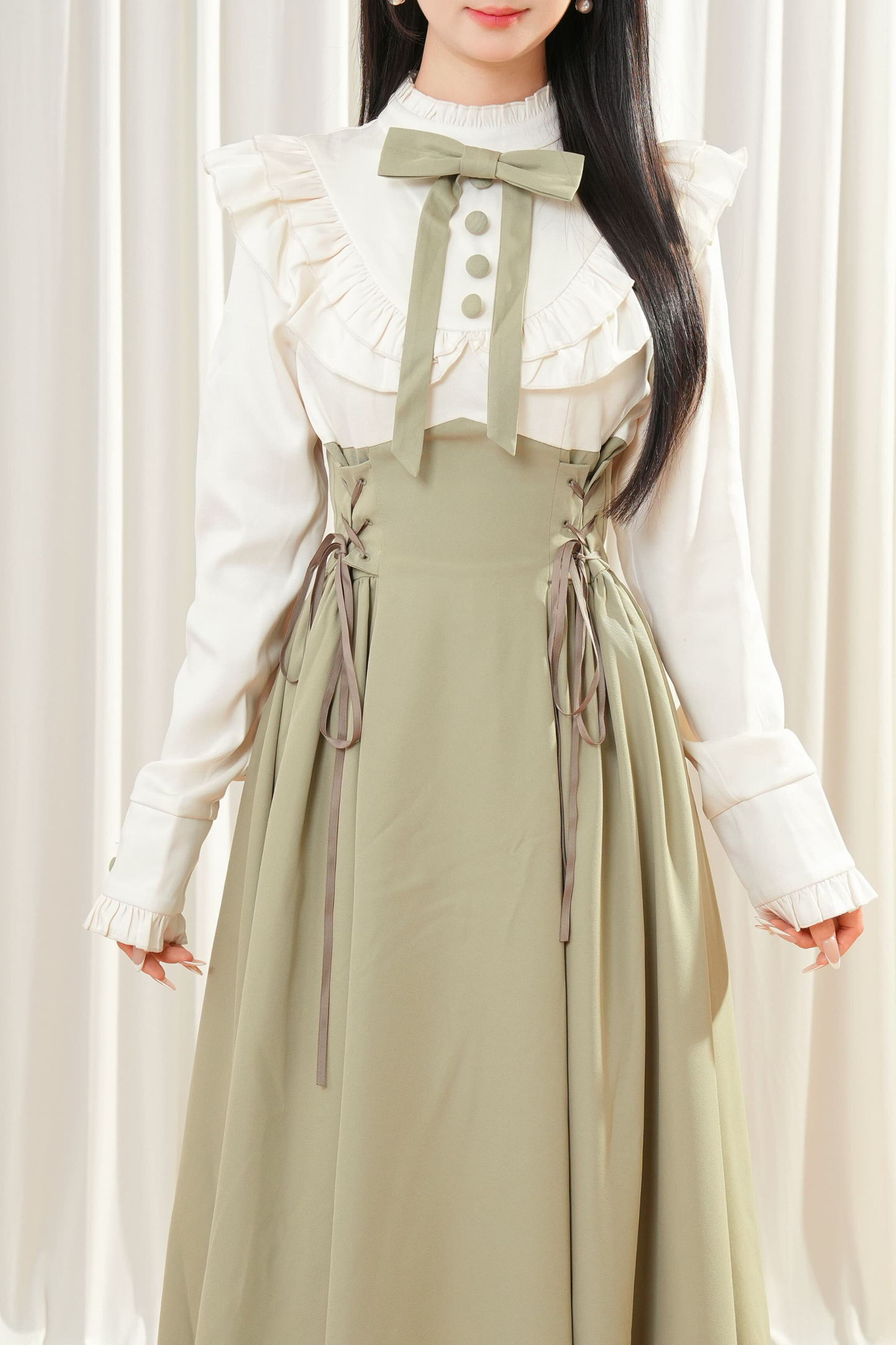 Contrast French Retro Dress